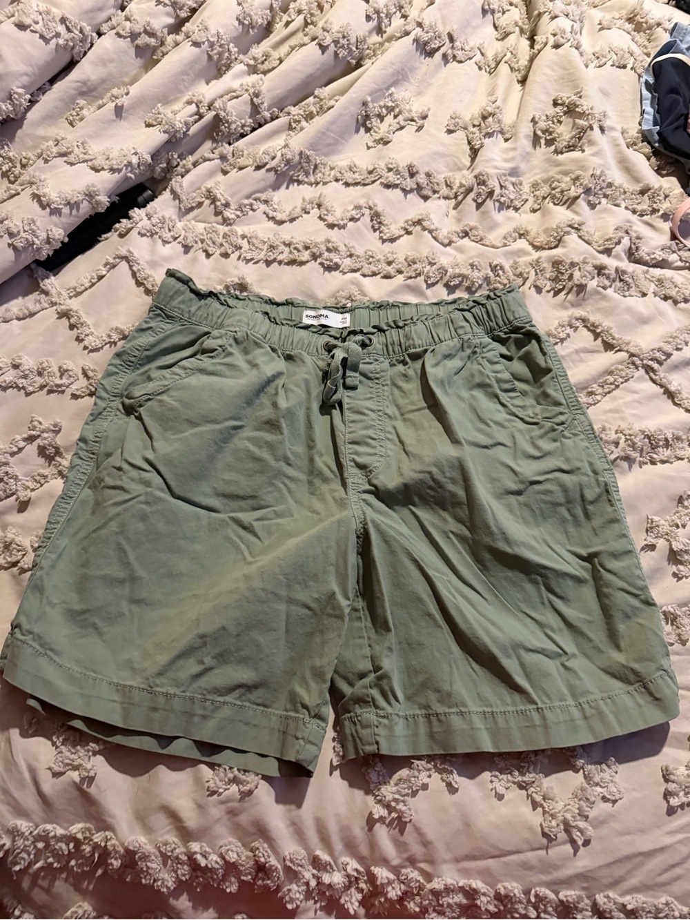 Sonoma Olive Green Relaxed Drawstring Shorts